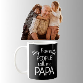 Taza De Café Mi llamada favorita me llama abuelo de fotos de pa