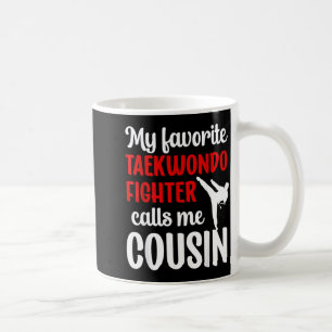 Taza De Café Mi luchador de taekwondo favorito primo taekwondo
