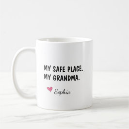 Taza De Café Mi Lugar Seguro Mi Abuela Personalizado