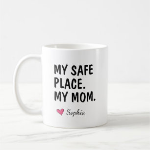 Taza De Café Mi Lugar Seguro Mi Mamá Personalizado