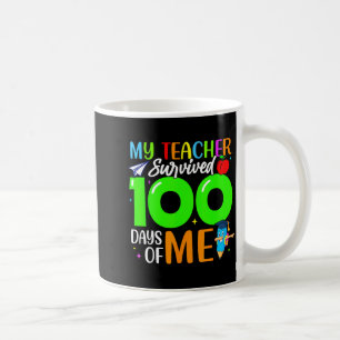 Taza De Café Mi maestro sobrevivió 100 días de mí para estudian