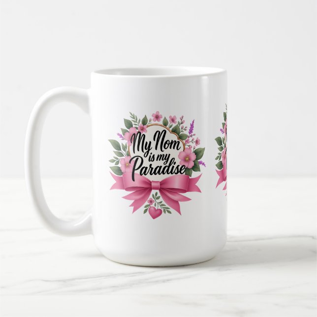 Taza De Café Mi mamá es mi paraíso - Sip con amor cada mañana (Izquierda)