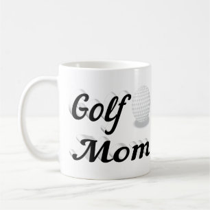 Taza De Café Mi mamá Golf mitad texto Coffee Mug