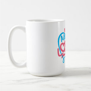 Taza De Café Mi mamá me ama el diseño de citas familiares dulce