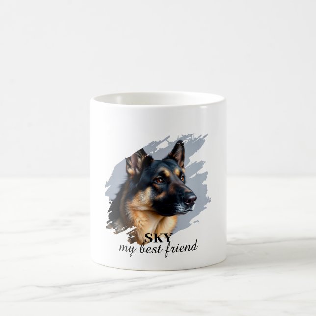 Taza De Café "Mi mejor amigo" Personalizado Perro Foto Mug (Centro)