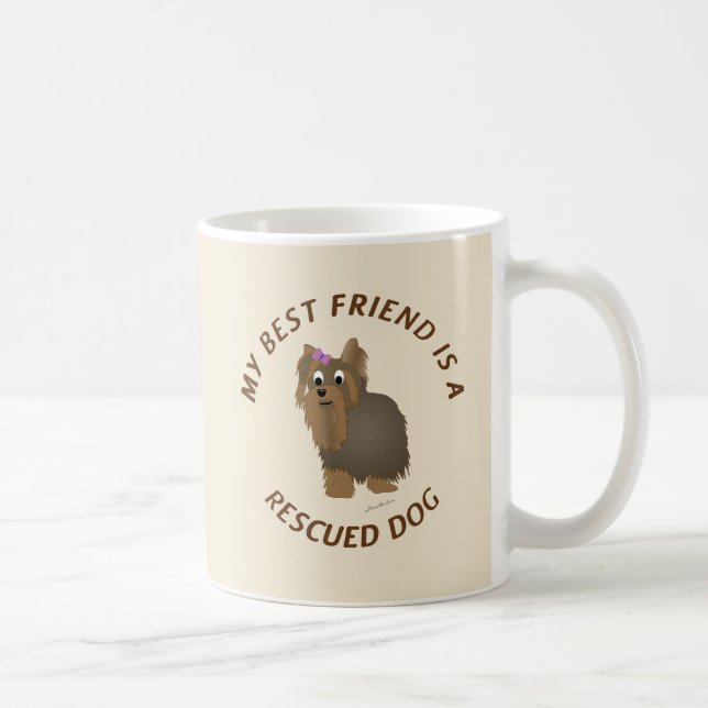Taza De Café Mi mejor amigo (Yorkshire Terier) (Derecha)