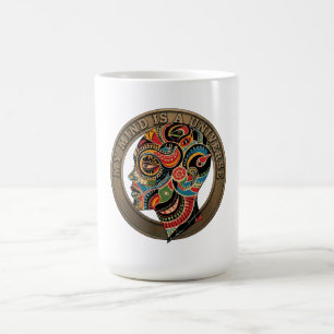 Taza De Café Mi Mente Es Un Universo Silueta Psicodélica Vintag