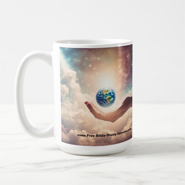 Taza De Café Mi Mundo Está En La Mano De Jesús (Izquierda)