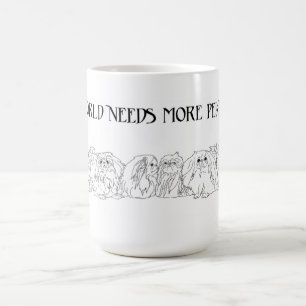 Taza De Café Mi mundo necesita más pequinés