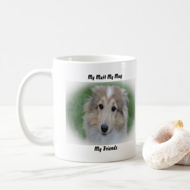 Taza De Café Mi Mutt Mi Mug Mis Amigos. (Con donut)
