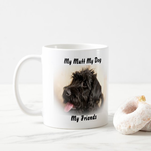 Taza De Café Mi Mutt Mi Mug Mis Amigos. (Con donut)