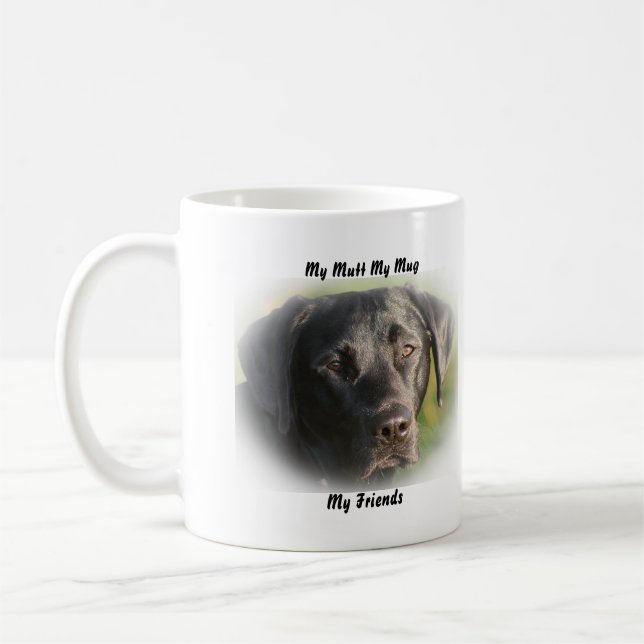 Taza De Café Mi Mutt Mi Mug Mis Amigos. (Izquierda)