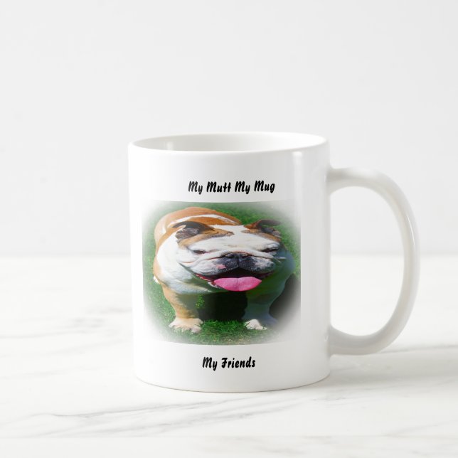 Taza De Café Mi Mutt Mi Mug Mis Amigos (Derecha)