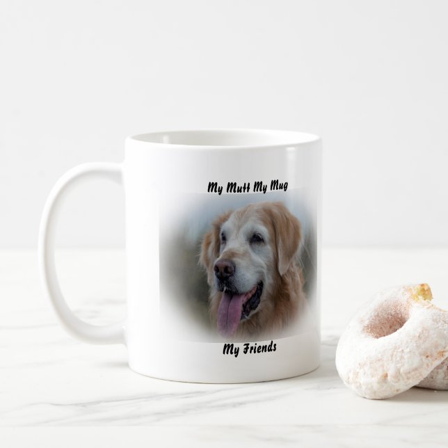 Taza De Café Mi Mutt Mi Mug Mis Amigos. (Con donut)