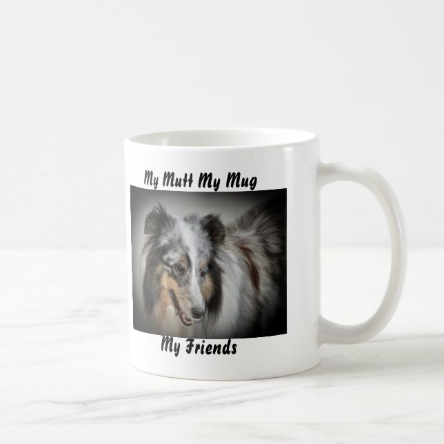 Taza De Café Mi Mutt Mi Mug Mis Amigos. (Derecha)