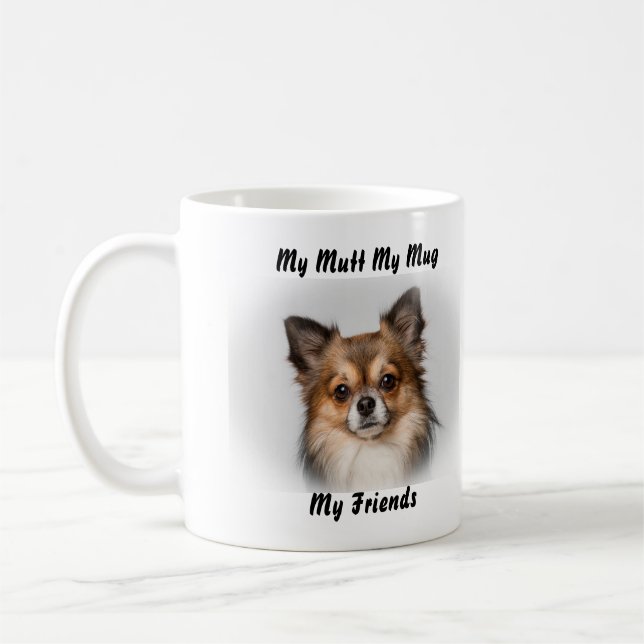 Taza De Café Mi Mutt Mi Mug Mis Amigos. (Izquierda)
