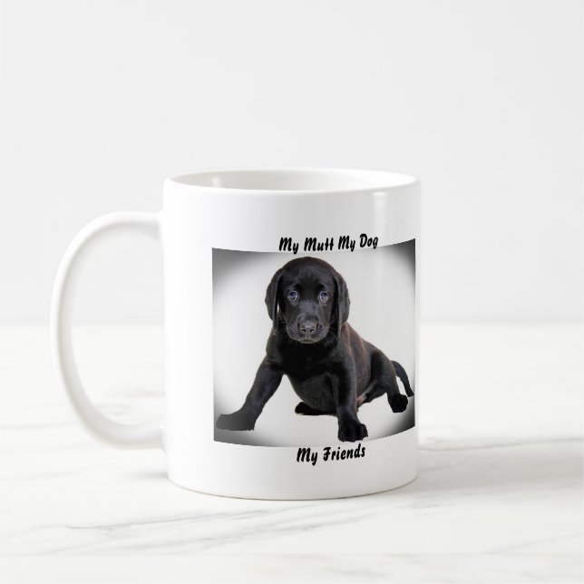 Taza De Café Mi Mutt Mi Mug Mis Amigos. (Izquierda)