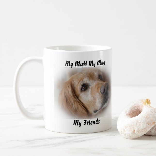 Taza De Café Mi Mutt Mi Mug Mis Amigos. (Con donut)