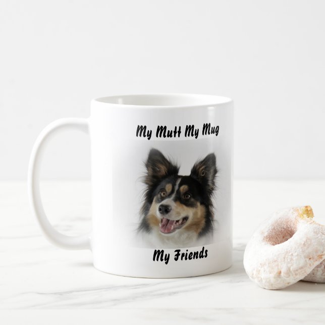 Taza De Café Mi Mutt Mi Mug Mis Amigos. (Con donut)
