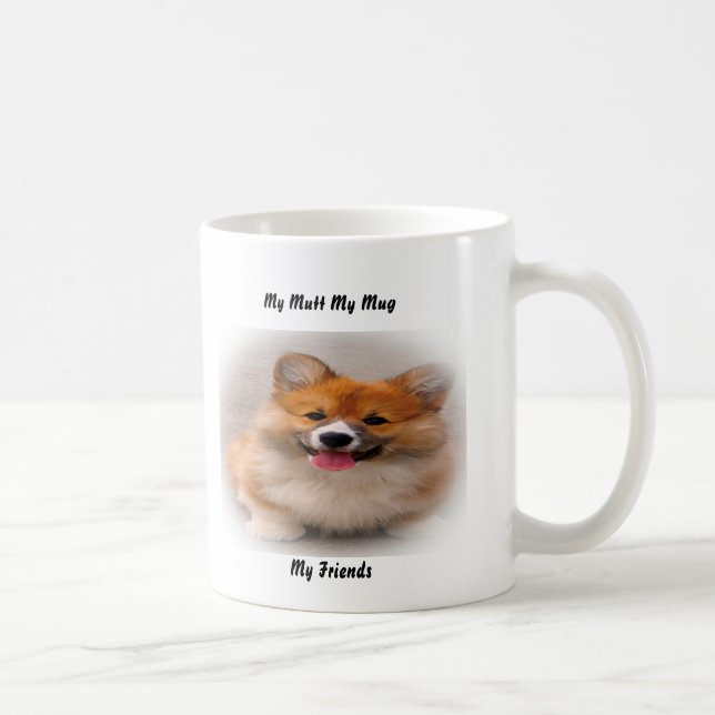 Taza De Café Mi Mutt Mi Mug Mis Amigos (Derecha)