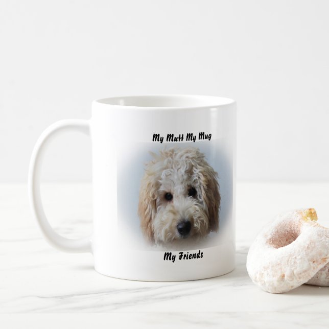 Taza De Café Mi Mutt Mi Mug Mis Amigos. (Con donut)