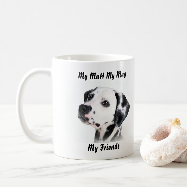 Taza De Café Mi Mutt Mi Mug Mis Amigos. (Con donut)