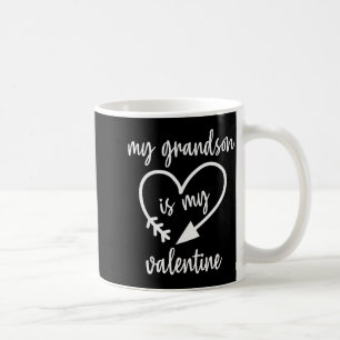 Taza De Café Mi nieto es mi San Valentín Día de San Valentín li
