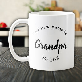Taza De Café Mi nombre nuevo es abuelo para ser