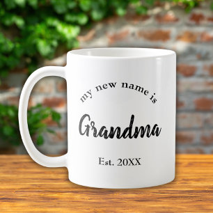 Taza De Café Mi nuevo nombre es abuela Nueva abuela Café Mug