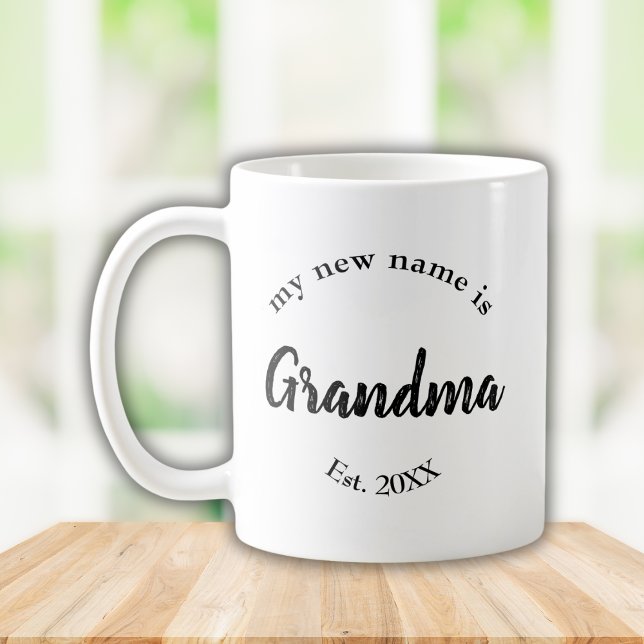 Taza De Café Mi nuevo nombre es la abuela Nueva abuela Este (Subido por el creador)