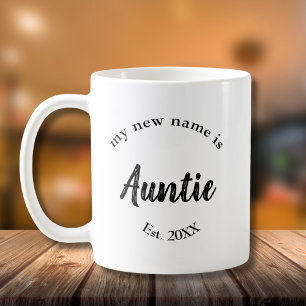 Taza De Café Mi nuevo nombre es Tía