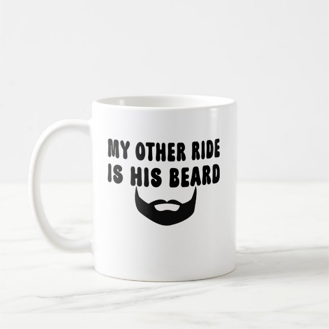 Taza De Café Mi Otra Carrera Es Su Barba De Motociclismo De Bar (Izquierda)