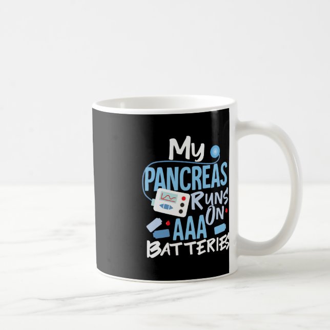 Taza De Café Mi Páncreas Funciona Sobre Las Baterías AAA Diabet (Derecha)
