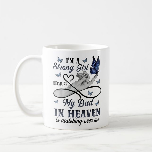 Taza De Café Mi Papá En El Cielo Está Vigilando (Izquierda)