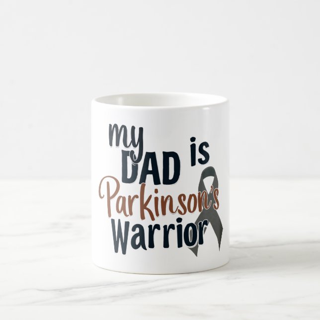 Taza De Café Mi papá es el guerrero de mi Parkinson (Centro)