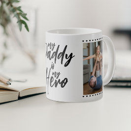 Taza De Café Mi Papá Es Mi Héroe | Foto Día del Padre