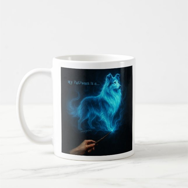 Taza De Café Mi Patronus es un Rough Collie (Izquierda)
