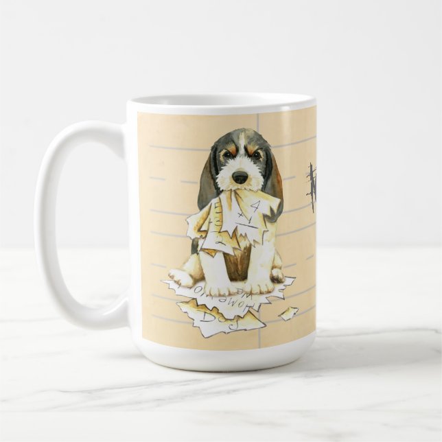 Taza De Café Mi PBGV Ate My Homework (Izquierda)