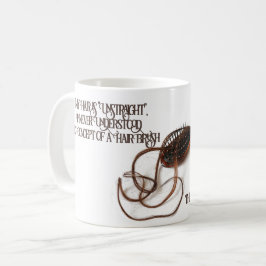 Taza De Café Mi pelo es un dedo de la tipografía de un guión re