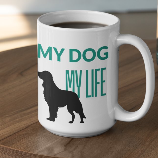 Taza De Café Mi perro mi hermano con un perro a la sombra (Subido por el creador)