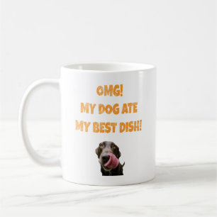 Taza De Café Mi perro se comió mi mejor plato de agua de acero