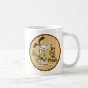 Taza De Café Mi perro tiene pulgas/corazón Uke