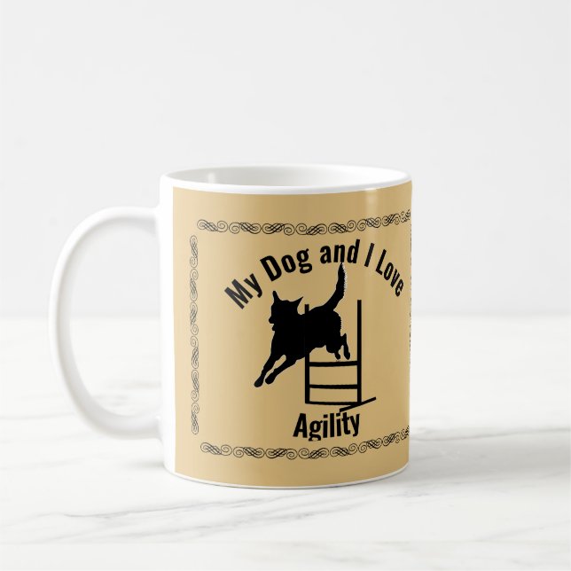 Taza De Café Mi perro y yo amamos a Agility McNab (Izquierda)