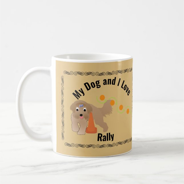 Taza De Café Mi perro y yo amamos la manifestación Beardie Weav (Izquierda)