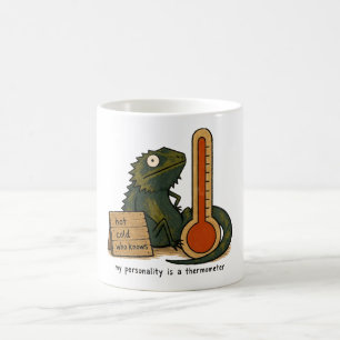 Taza De Café Mi personalidad es un termómetro Arte de dragón ba