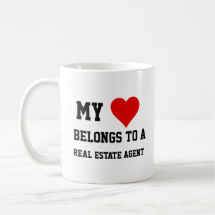 Taza De Café Mi Pertenece A Un Agente Inmobiliario 