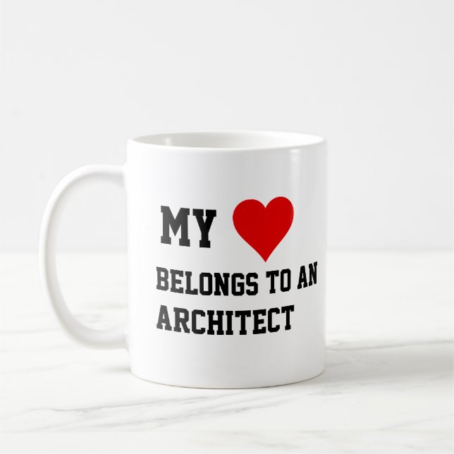 Taza De Café Mi Pertenece A Un Arquitecto Mug (Izquierda)