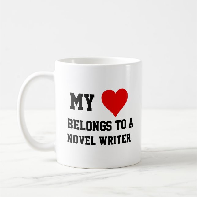 Taza De Café Mi Pertenece A Un Escritor De Novelas  (Izquierda)