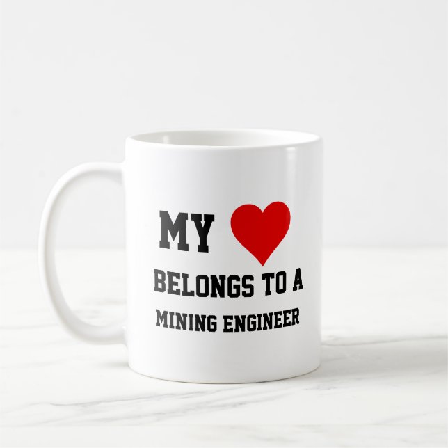 Taza De Café Mi Pertenece A Un Ingeniero Minero (Izquierda)