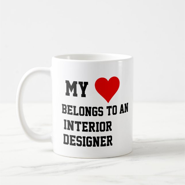 Taza De Café Mi Pertenece A Un Mug De Diseñador De Interior (Izquierda)